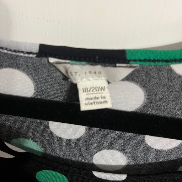💝 18/20 Polka Dot Blouse - Black, White, and Green - Picture 3 of 10